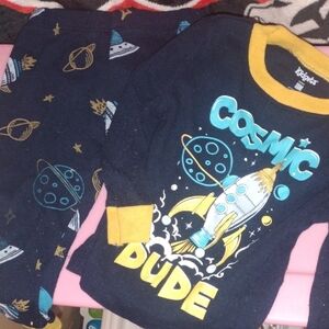 Kidgets Cosmic Dude Pajama Set - Navy